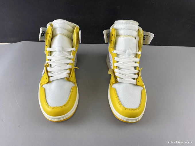 Jordan Powder Air White Off-White AQ0818-149 Yellow-Cone x 1 Dark NRG 0627